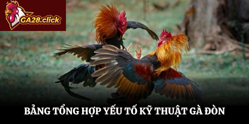 Bảng tổng hợp yếu tố kỹ thuật gà đòn